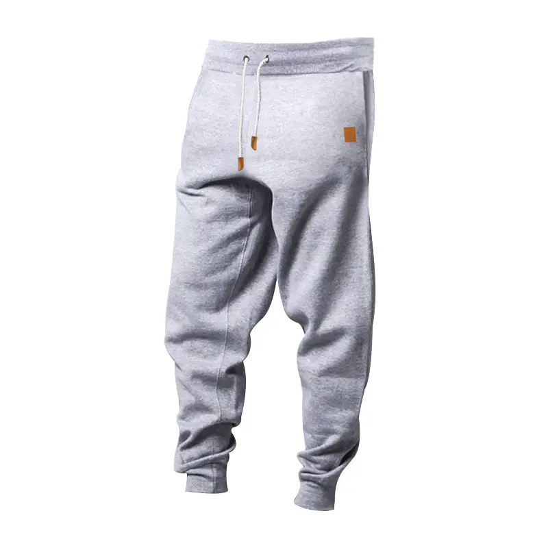 Men Winter Fleece Sweatpants Grey Black Training Leggings — feature 20