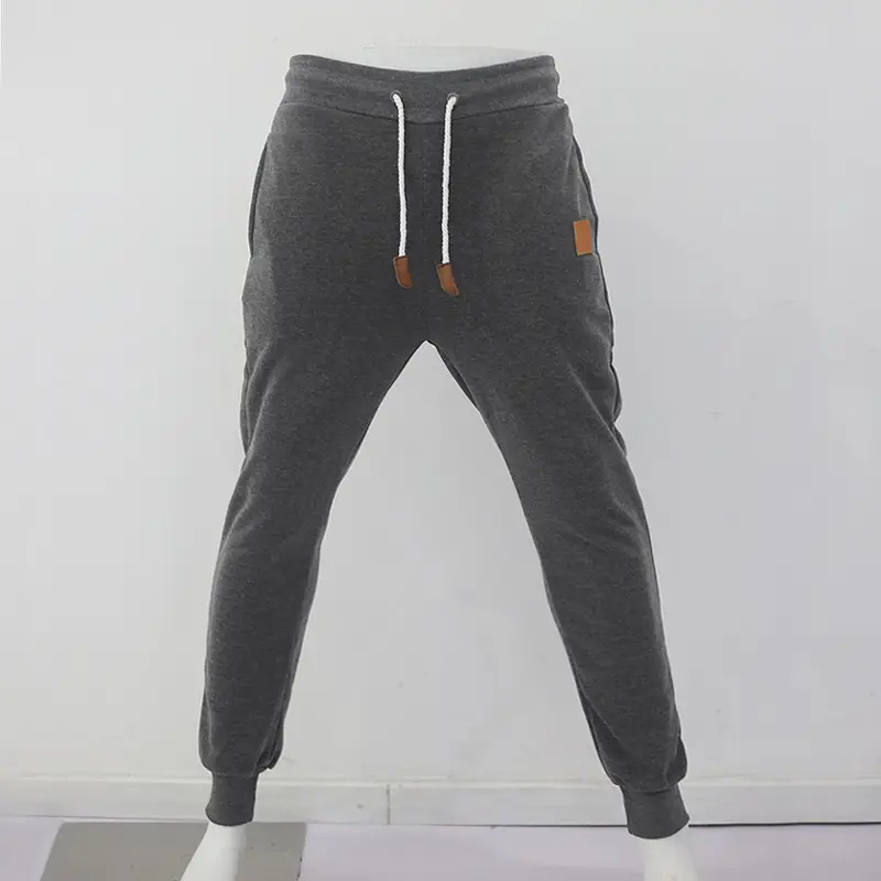 Men Winter Fleece Sweatpants Grey Black Training Leggings — feature 39
