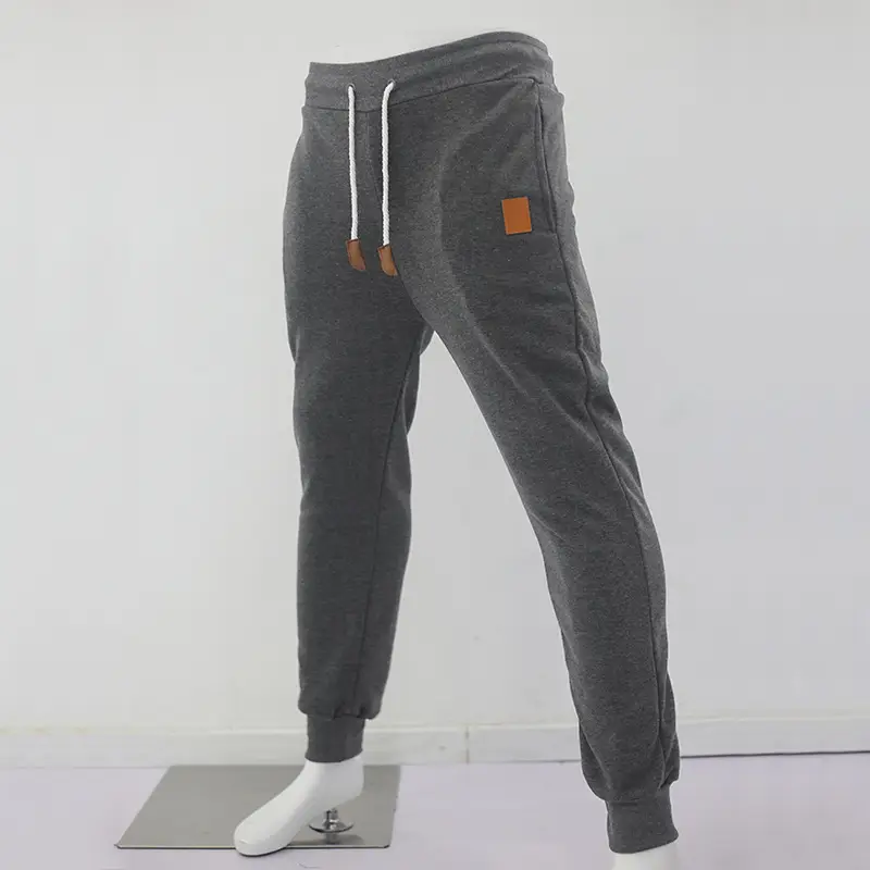 Men Winter Fleece Sweatpants Grey Black Training Leggings — feature 40