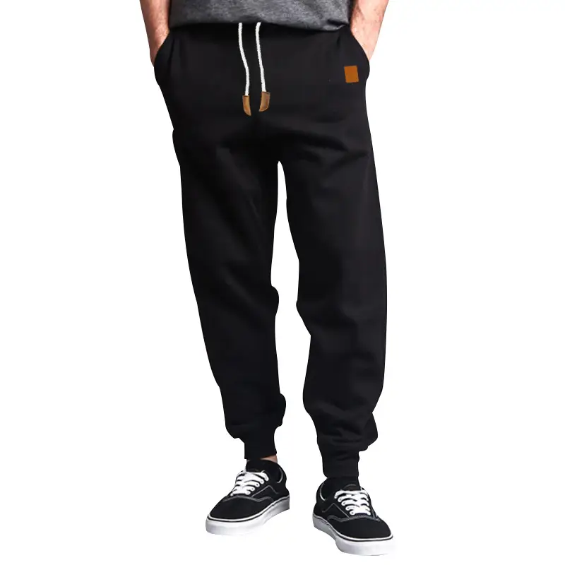 Men Winter Fleece Sweatpants Grey Black Training Leggings — feature 6