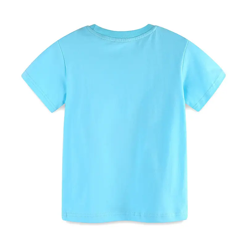 Blue Dinosaur Cartoon Kids T-Shirt Small Medium - Image 3