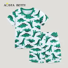 Blue Dinosaur Cartoon Kids T-Shirt Small Medium — feature 15