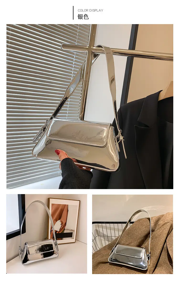 Silver Underarm Bag for Women Spring High-End Fashion — feature 12