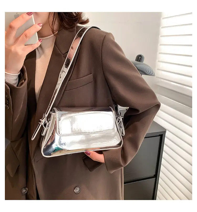Silver Underarm Bag for Women Spring High-End Fashion — feature 25