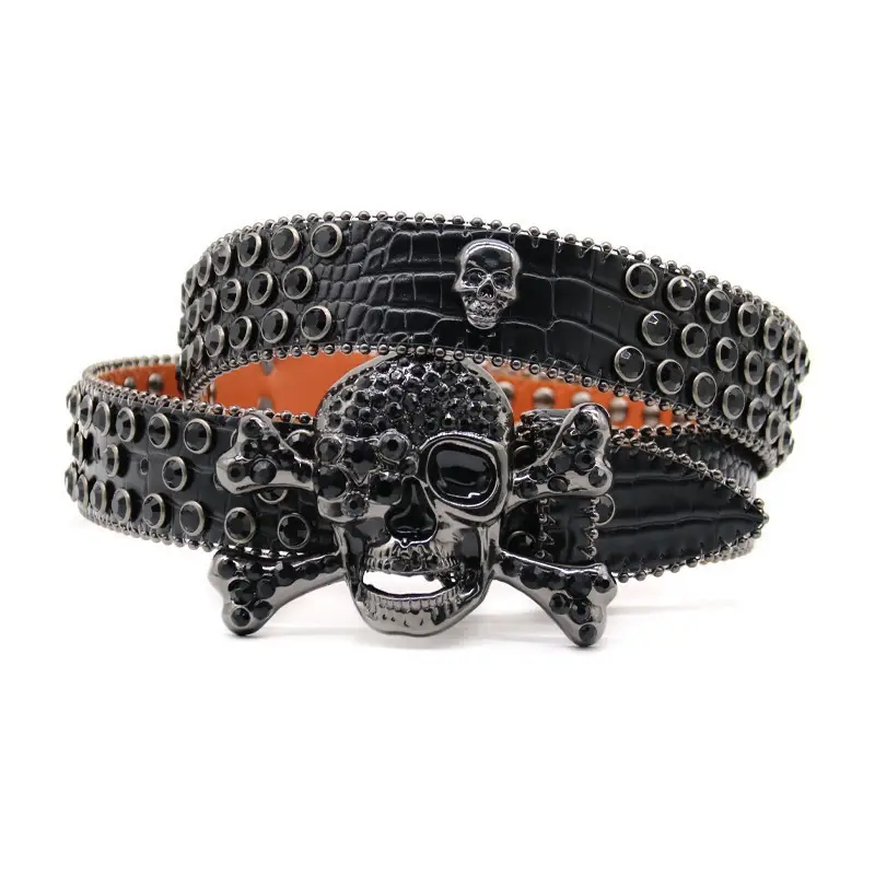 Skull Rhinestone Belt Belt Belt Belt Belt Belt — feature 7