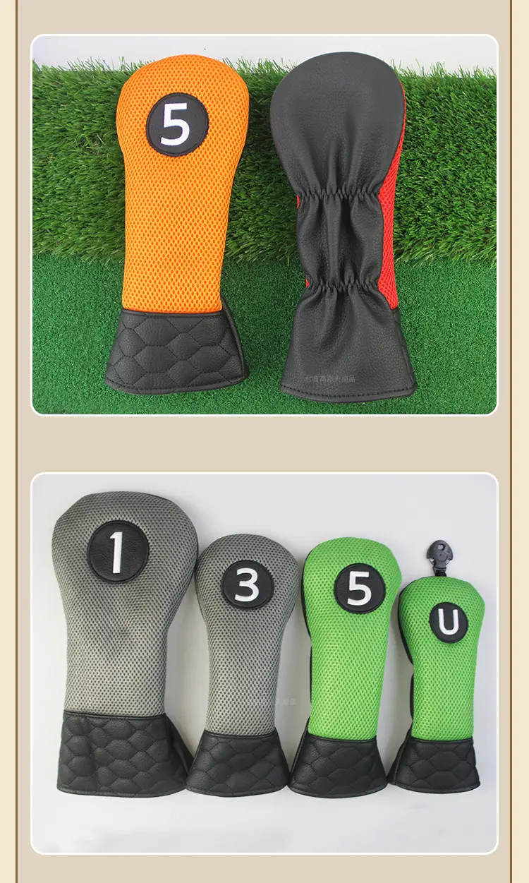 Golf Pole Cover Mesh PU 1/3/5/UT Number — feature 10