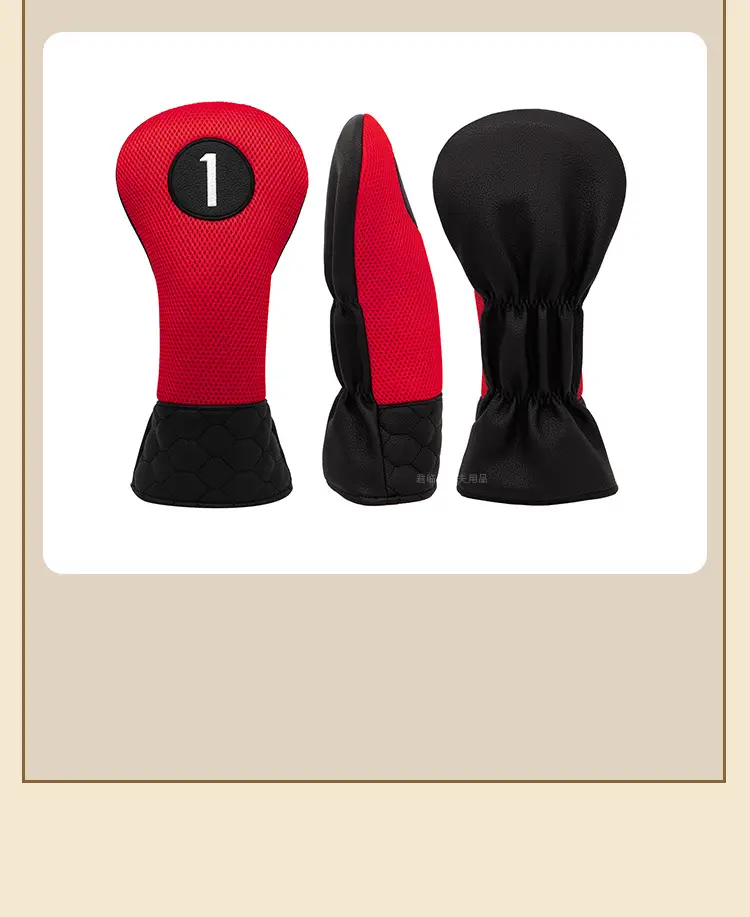 Golf Pole Cover Mesh PU 1/3/5/UT Number — feature 11