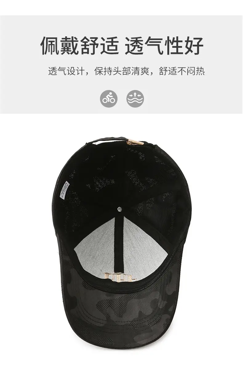 Women's Black Korean-style Baseball Cap with Embroidered Face Design — feature 11