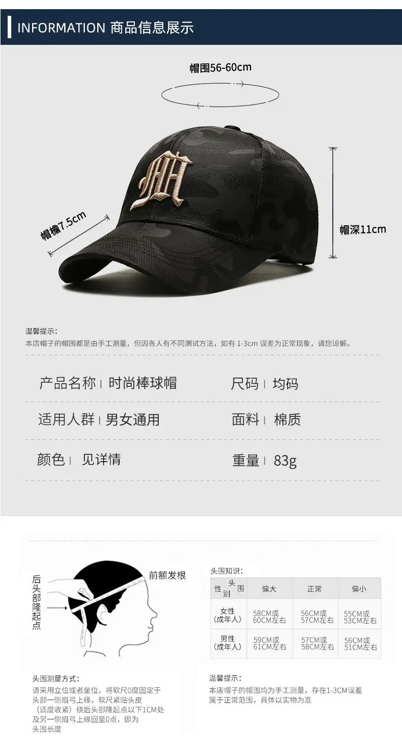 Women's Black Korean-style Baseball Cap with Embroidered Face Design — feature 2