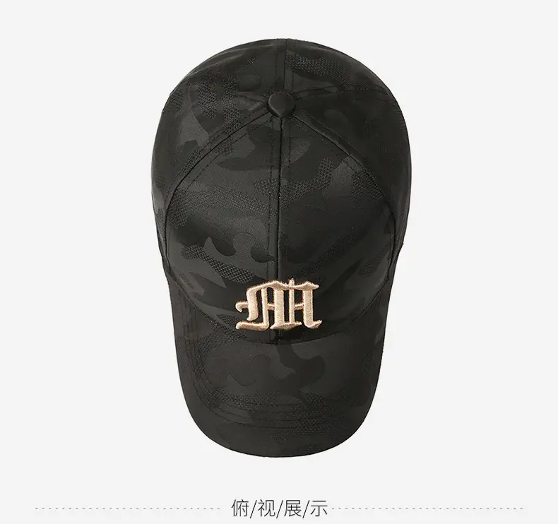 Women's Black Korean-style Baseball Cap with Embroidered Face Design — feature 8