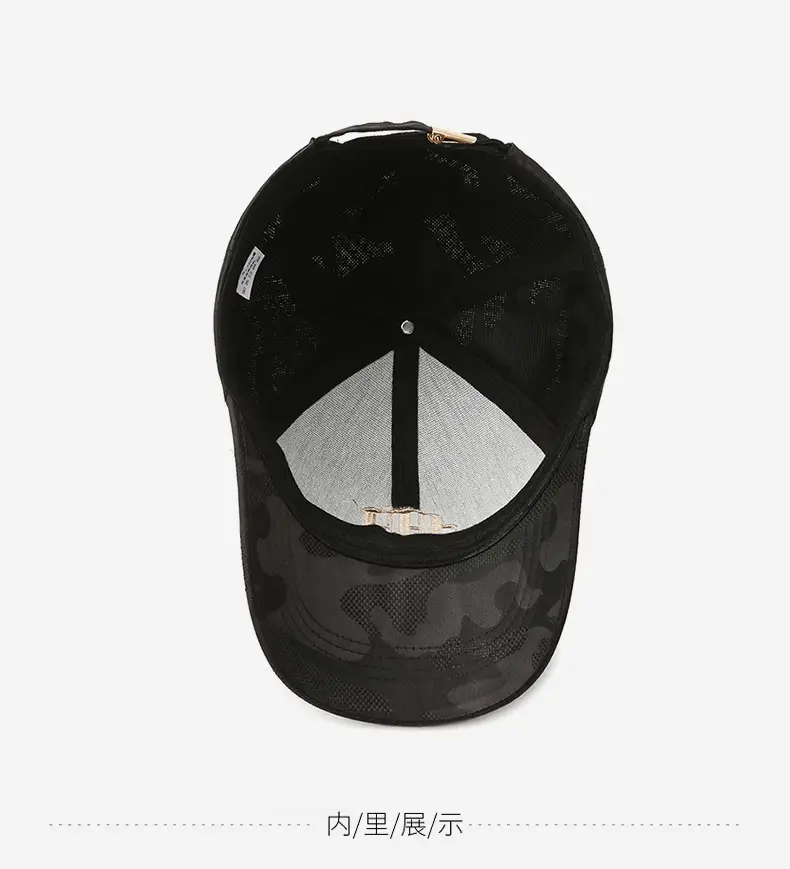 Women's Black Korean-style Baseball Cap with Embroidered Face Design — feature 9