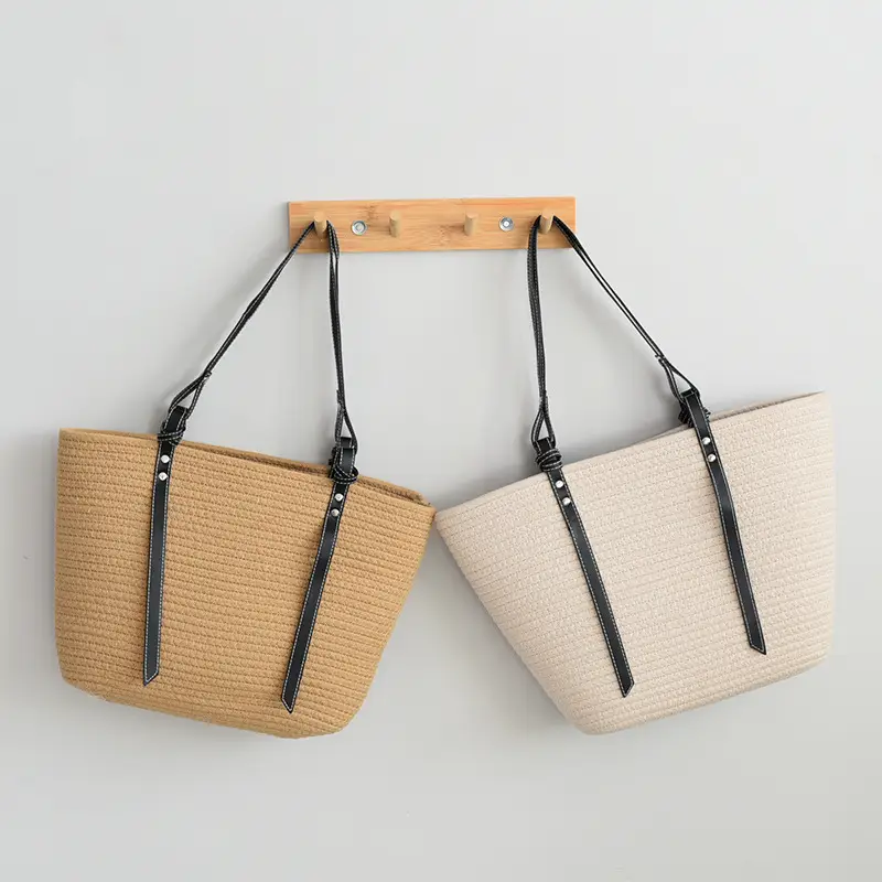 Women Woven Tote Bag Large Capacity Beach Use — feature 10