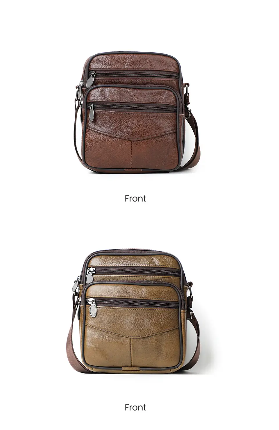 Black Genuine Leather Crossbody Bag for Men — feature 8