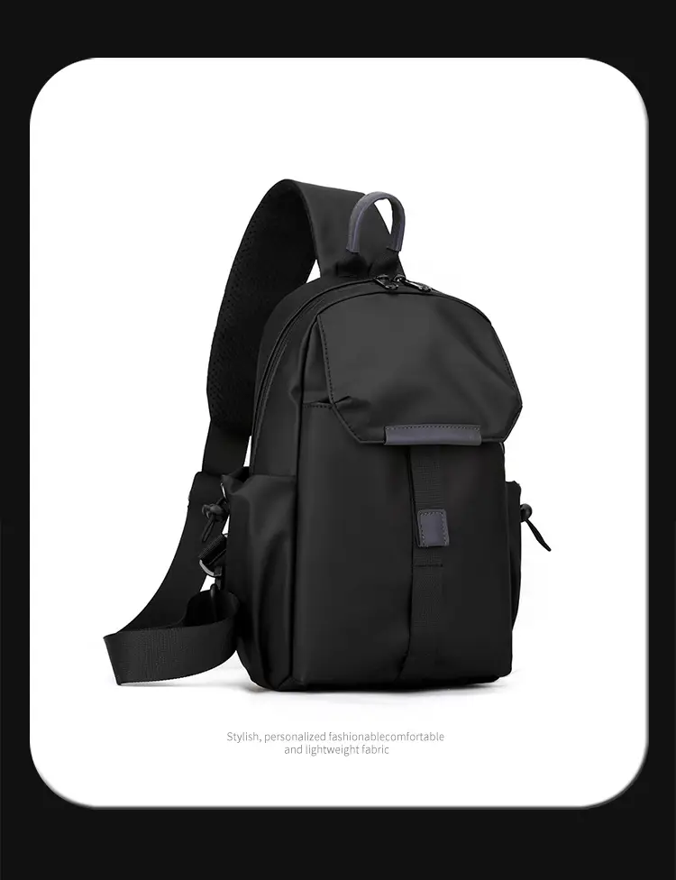 Men's Grey Nylon Shoulder Bag Winter Casual Riding Messenger — feature 21