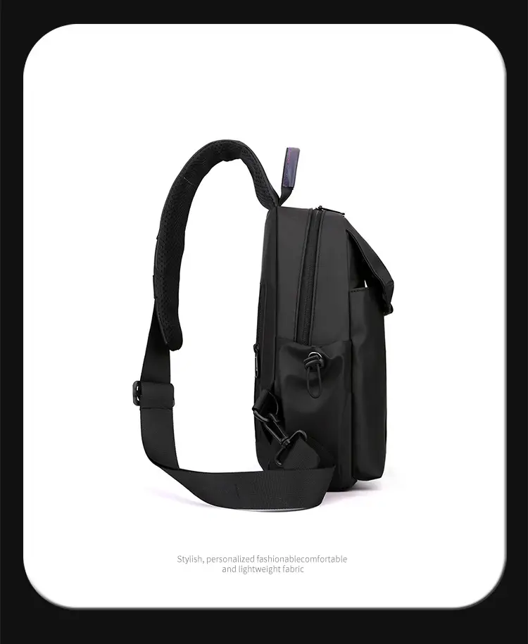 Men's Grey Nylon Shoulder Bag Winter Casual Riding Messenger — feature 22