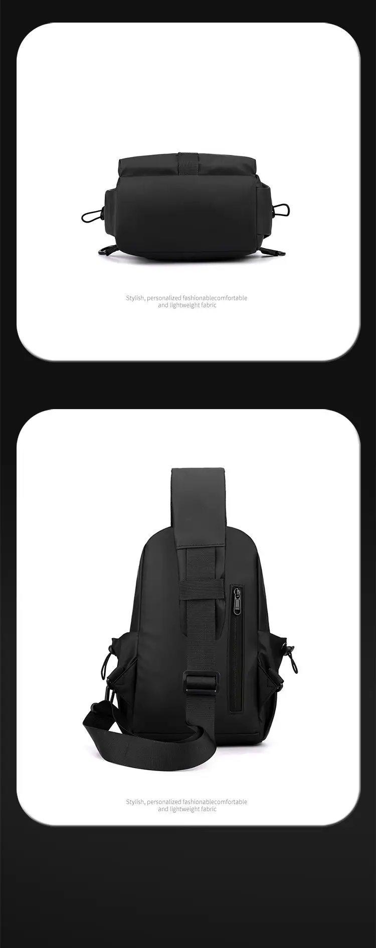 Men's Grey Nylon Shoulder Bag Winter Casual Riding Messenger — feature 23