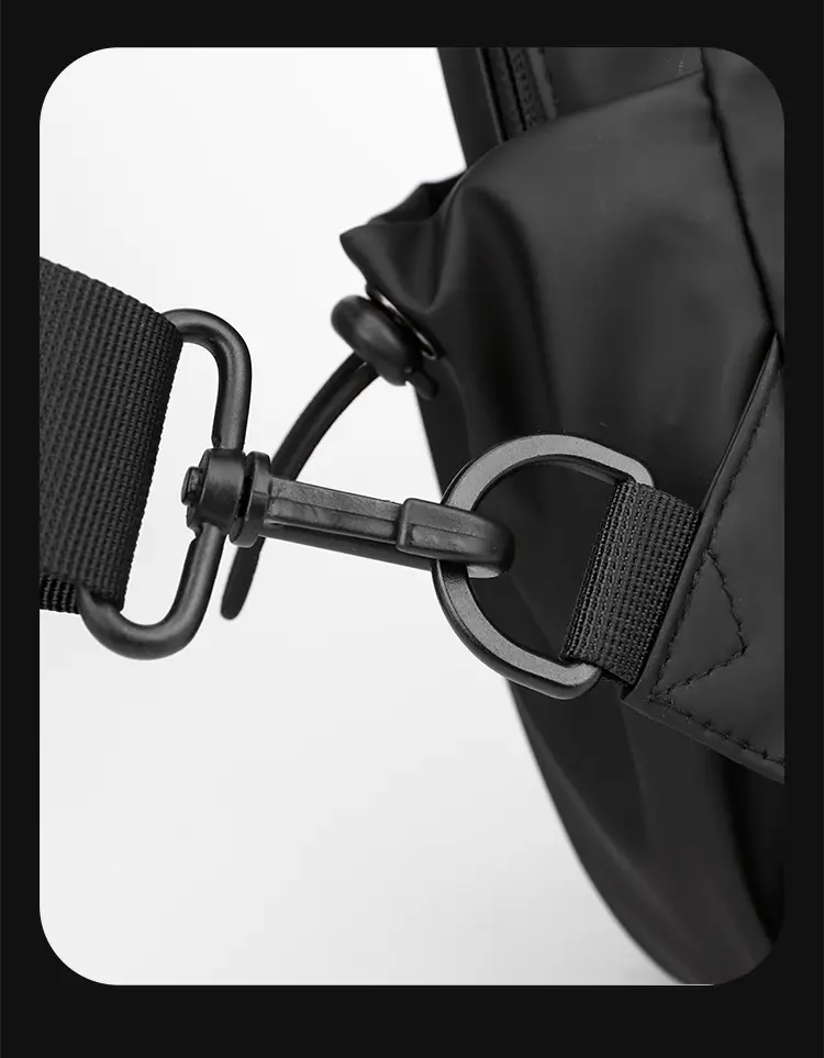 Men's Grey Nylon Shoulder Bag Winter Casual Riding Messenger — feature 28