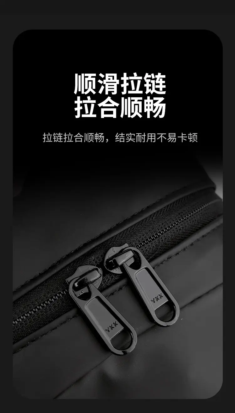 Men's Grey Nylon Shoulder Bag Winter Casual Riding Messenger — feature 8