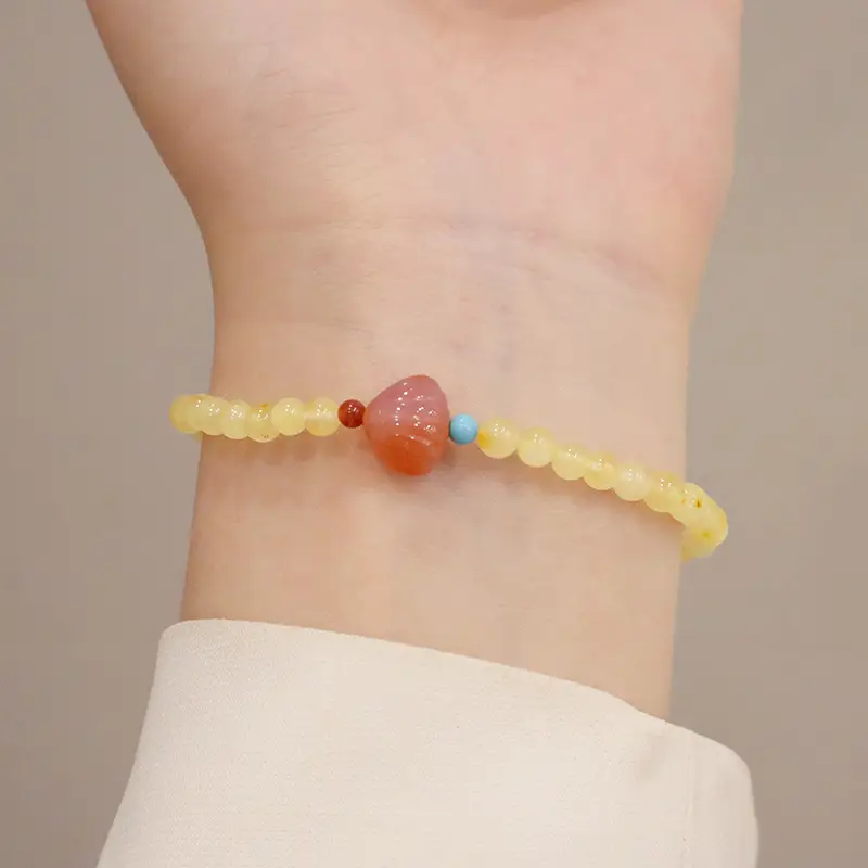 Natural Beeswax Bracelet with Tourmaline Salt Source — feature 18