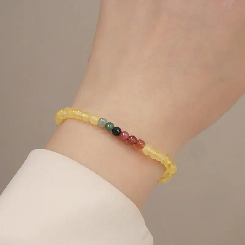 Natural Beeswax Bracelet with Tourmaline Salt Source — feature 19