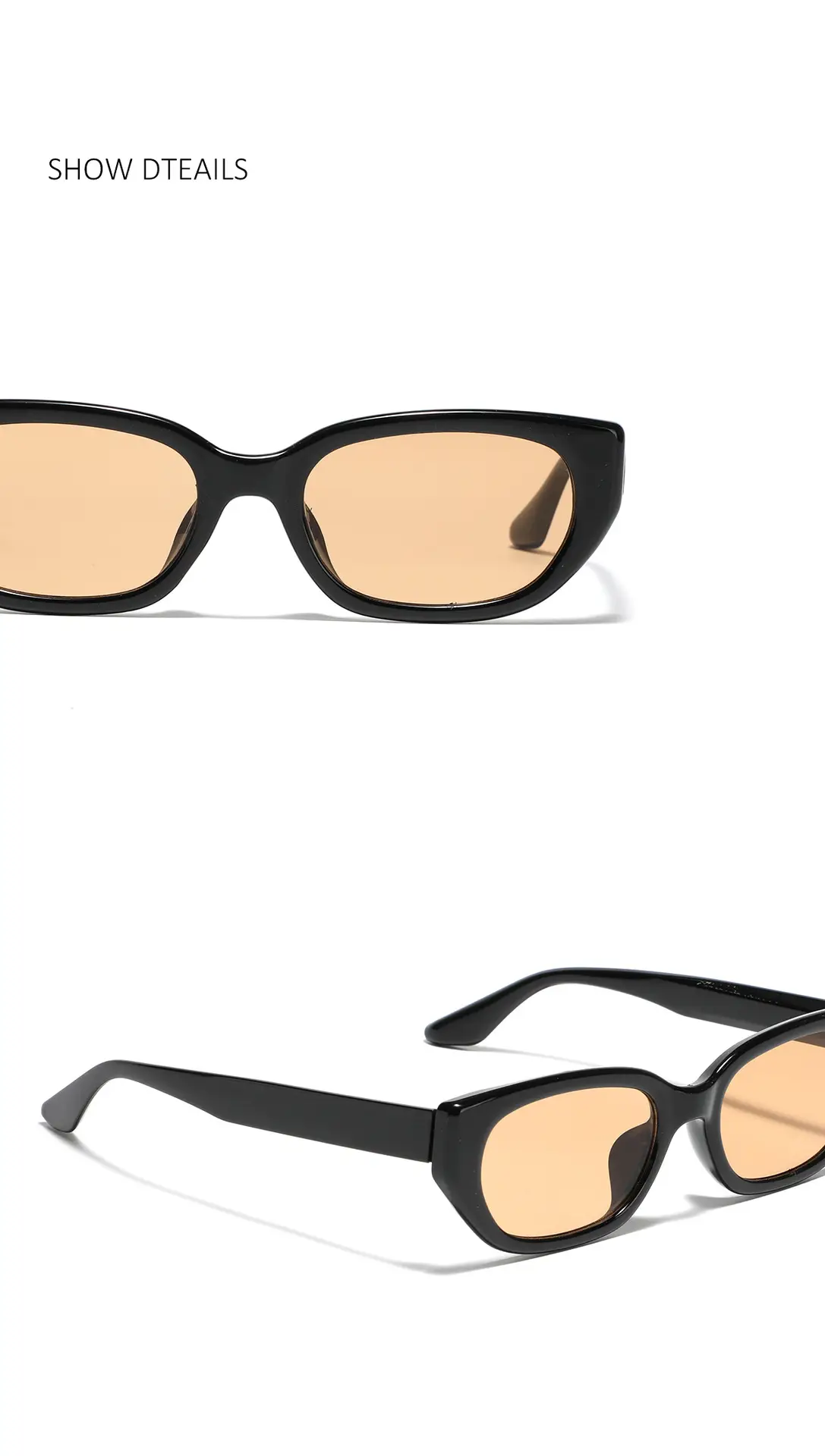 Men Street Sunglasses Black Rectangular 2024 New Style — feature 6