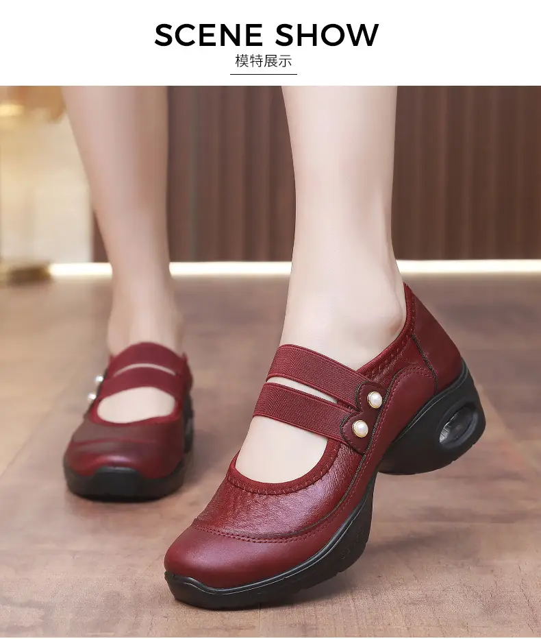 Square Dance Shoes Women's Soft Sole Not Tired Feet Middle-aged and Elderly Mothers Dance Shoes Comfortable Breathable Work Shoes Air Cushion Dance Shoes — feature 11