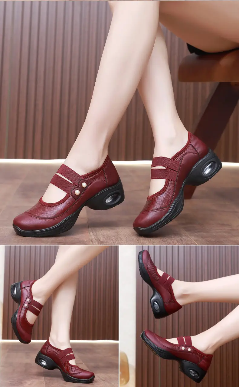 Square Dance Shoes Women's Soft Sole Not Tired Feet Middle-aged and Elderly Mothers Dance Shoes Comfortable Breathable Work Shoes Air Cushion Dance Shoes — feature 13