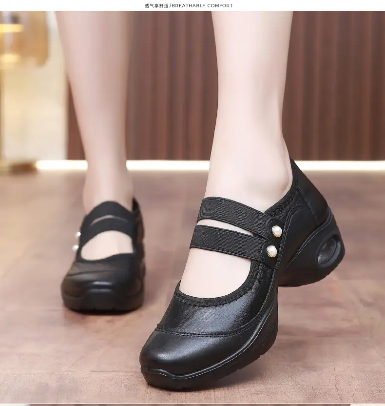 Square Dance Shoes Women's Soft Sole Not Tired Feet Middle-aged and Elderly Mothers Dance Shoes Comfortable Breathable Work Shoes Air Cushion Dance Shoes — feature 15