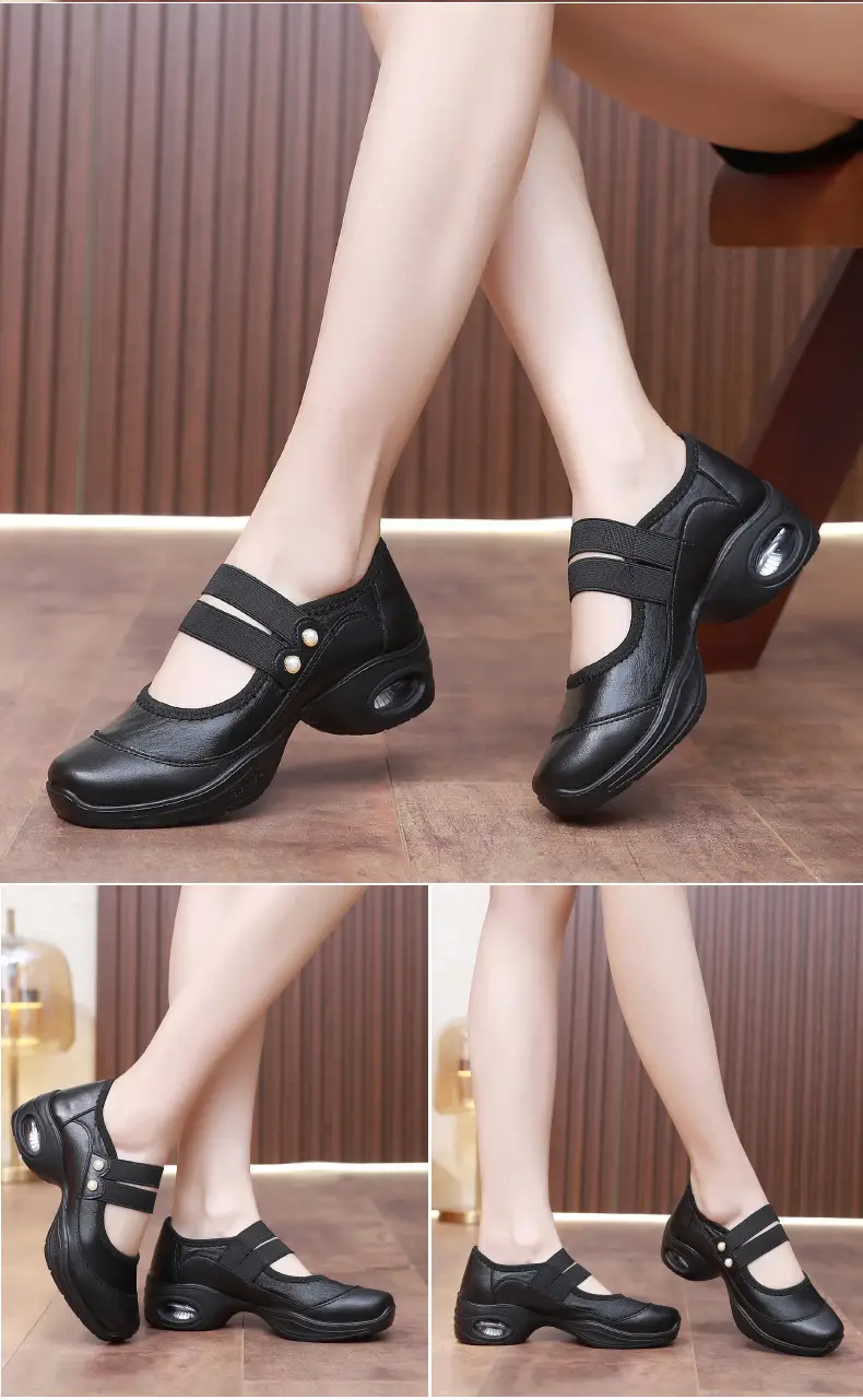 Square Dance Shoes Women's Soft Sole Not Tired Feet Middle-aged and Elderly Mothers Dance Shoes Comfortable Breathable Work Shoes Air Cushion Dance Shoes — feature 17