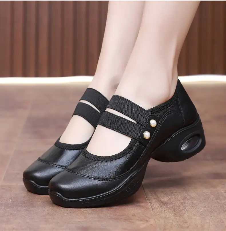 Square Dance Shoes Women's Soft Sole Not Tired Feet Middle-aged and Elderly Mothers Dance Shoes Comfortable Breathable Work Shoes Air Cushion Dance Shoes — feature 18