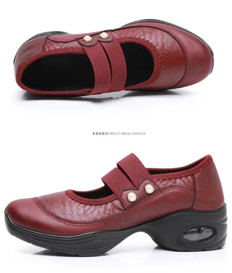 Square Dance Shoes Women's Soft Sole Not Tired Feet Middle-aged and Elderly Mothers Dance Shoes Comfortable Breathable Work Shoes Air Cushion Dance Shoes — feature 25