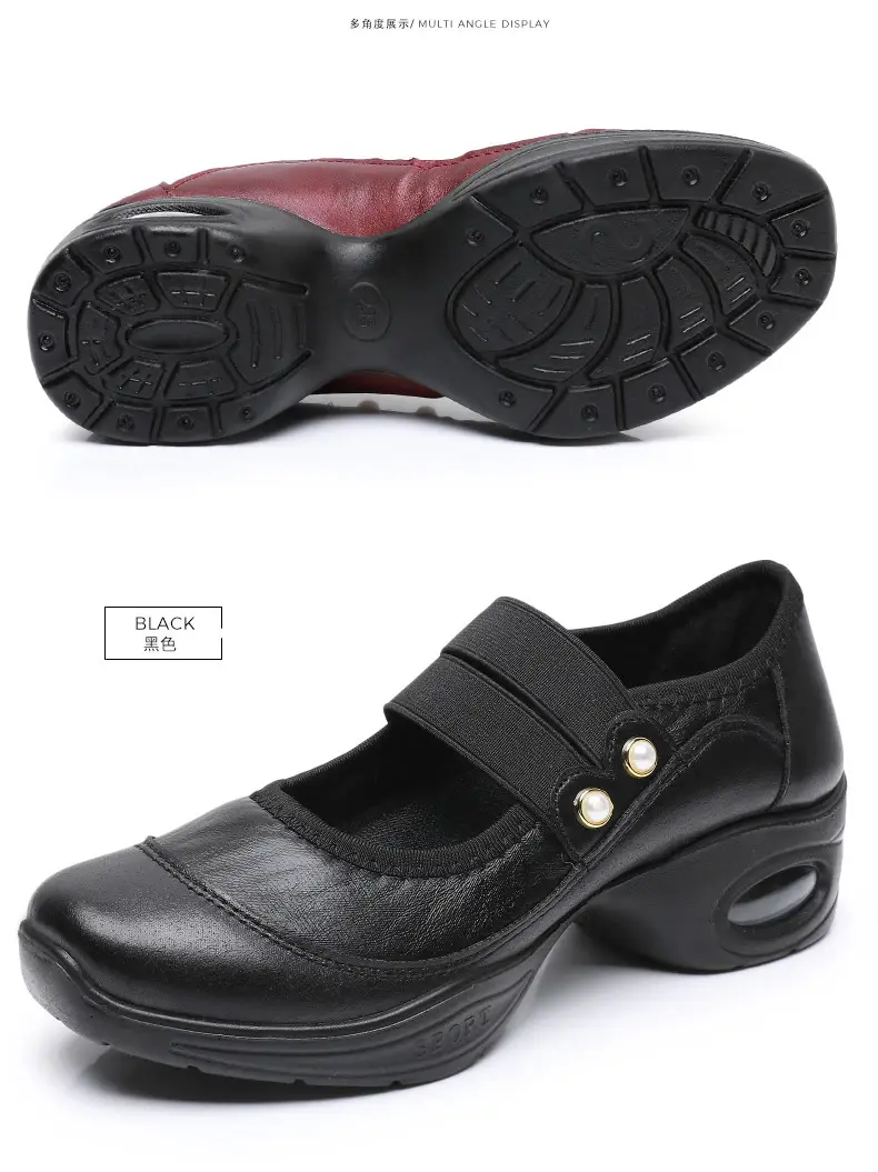 Square Dance Shoes Women's Soft Sole Not Tired Feet Middle-aged and Elderly Mothers Dance Shoes Comfortable Breathable Work Shoes Air Cushion Dance Shoes — feature 27