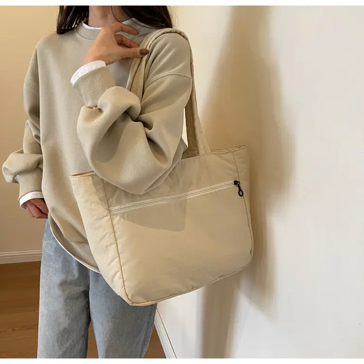 New Green Nylon Tote Bag for Students Commute Work — feature 30