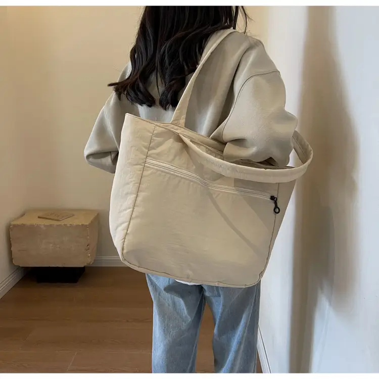 New Green Nylon Tote Bag for Students Commute Work — feature 33