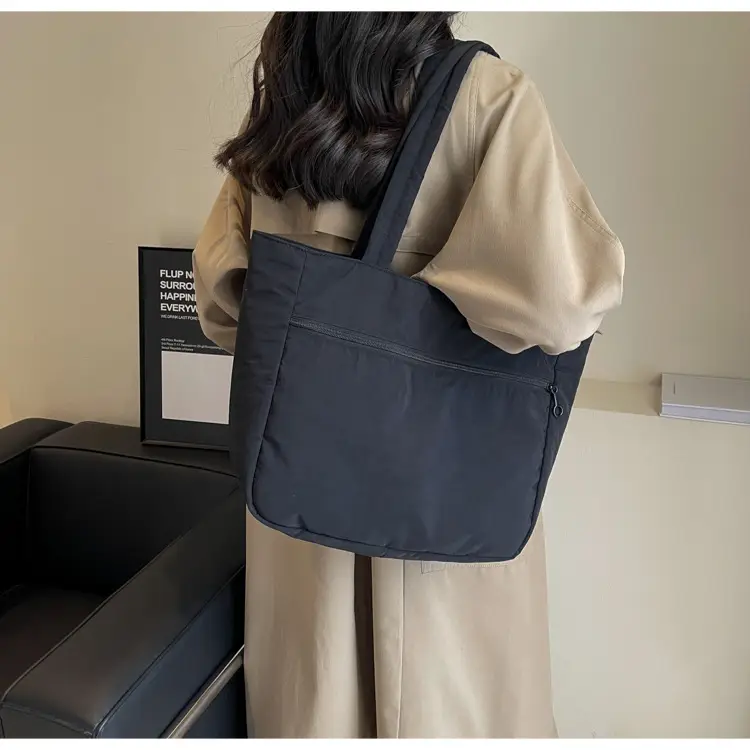 New Green Nylon Tote Bag for Students Commute Work — feature 36