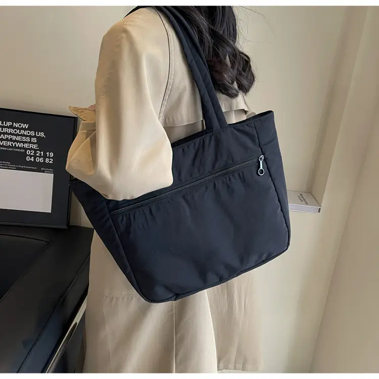 New Green Nylon Tote Bag for Students Commute Work — feature 38
