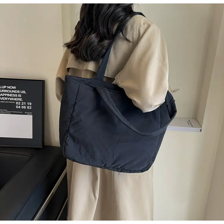 New Green Nylon Tote Bag for Students Commute Work — feature 40