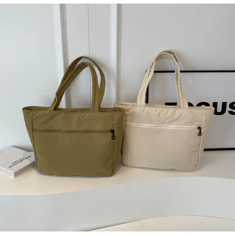 New Green Nylon Tote Bag for Students Commute Work — feature 41
