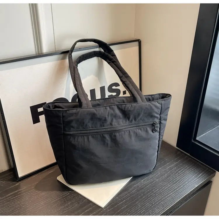 New Green Nylon Tote Bag for Students Commute Work — feature 45
