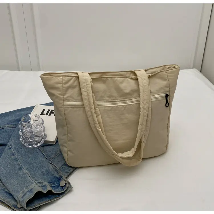 New Green Nylon Tote Bag for Students Commute Work — feature 50