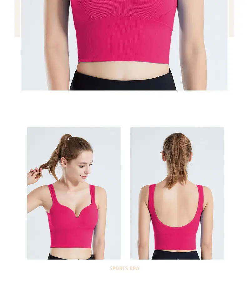 3D Seamless Sports Bra Light Blue Adjustable Cup — feature 27