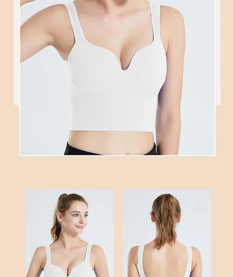 3D Seamless Sports Bra Light Blue Adjustable Cup — feature 32