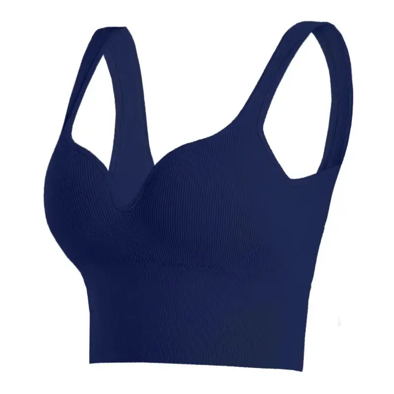 3D Seamless Sports Bra Light Blue Adjustable Cup - Image 13