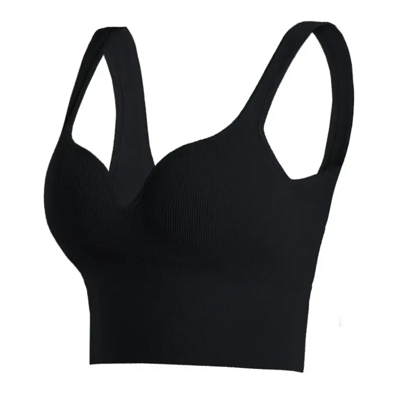3D Seamless Sports Bra Light Blue Adjustable Cup - Image 2