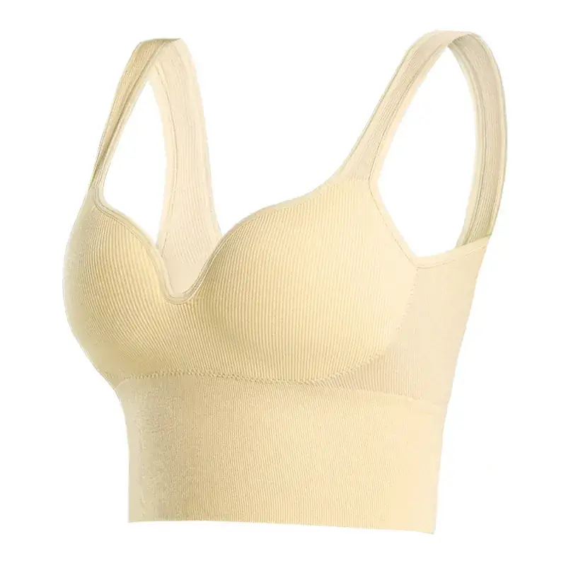 3D Seamless Sports Bra Light Blue Adjustable Cup - Image 3