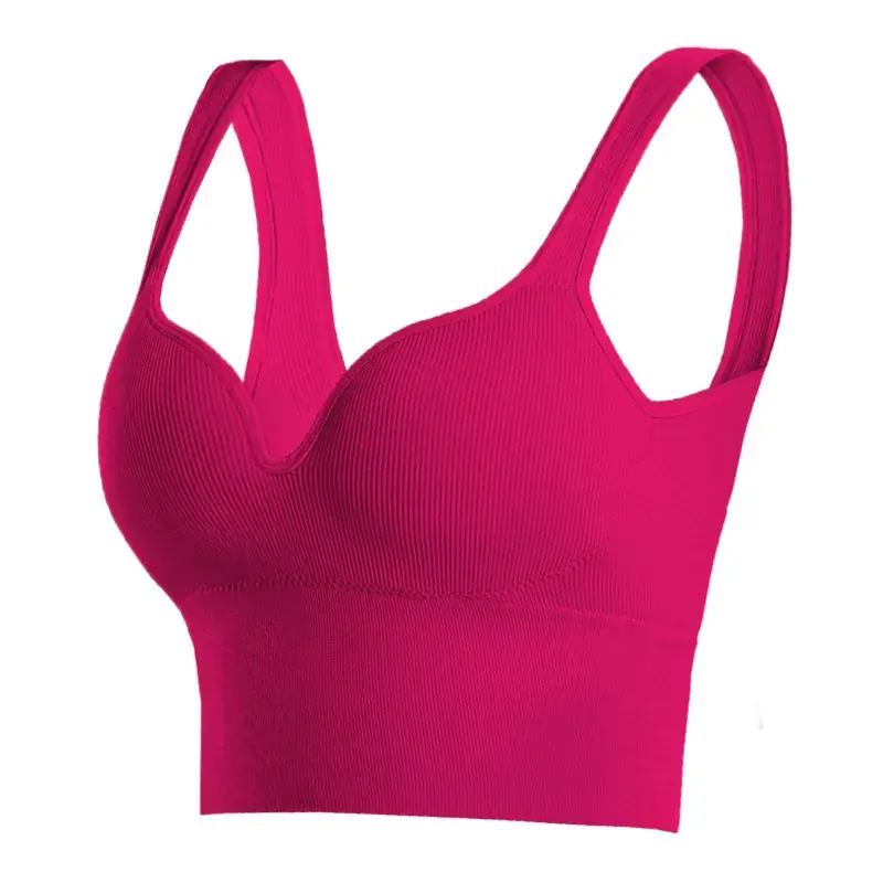 3D Seamless Sports Bra Light Blue Adjustable Cup - Image 4