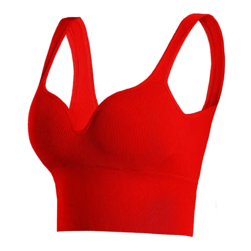 3D Seamless Sports Bra Light Blue Adjustable Cup - Image 5