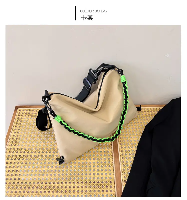 2026 Women Canvas Crossbody Bag Orange Green Embroidery — feature 13