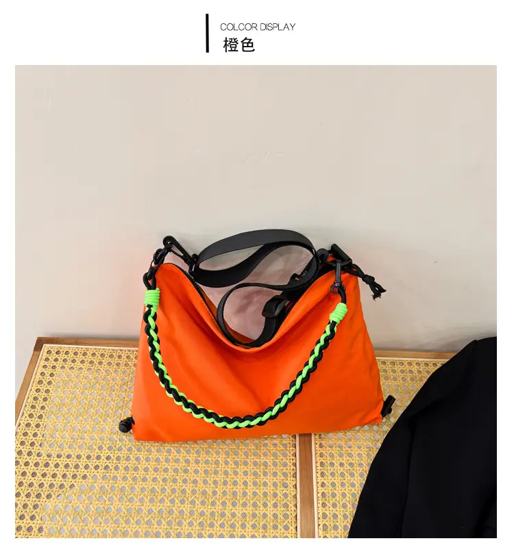 2026 Women Canvas Crossbody Bag Orange Green Embroidery — feature 14