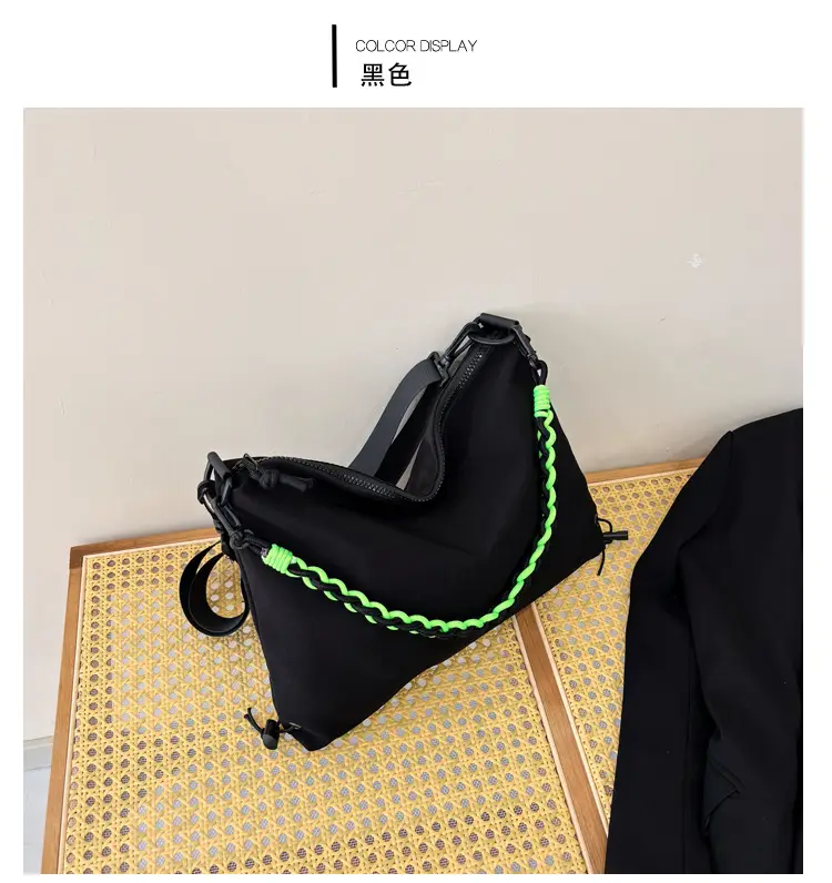 2026 Women Canvas Crossbody Bag Orange Green Embroidery — feature 16